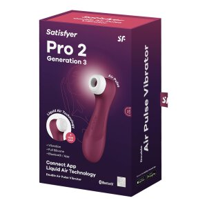 Satisfyer Pro 2 Generation 3 Bluetooth Wine Red