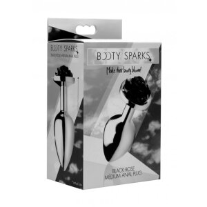 Booty Sparks Anal Plug M Black Rose 3,4 cm