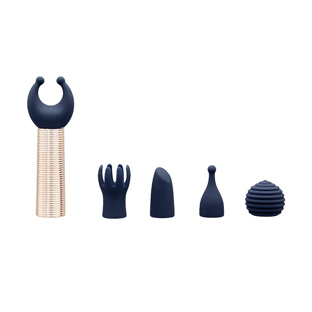 Pillow Talk - Secrets Choices 6 Piece Mini Massager Set Navy Blue/Rose Gold