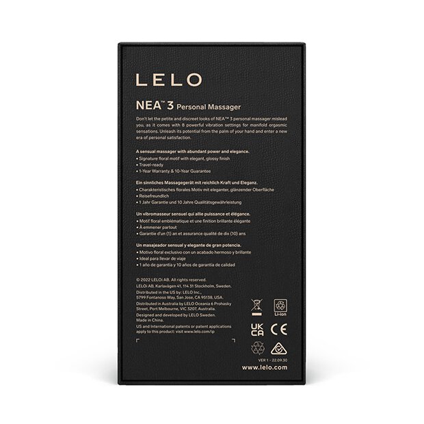 Lelo Nea 3 Personal Massager Pitch Black