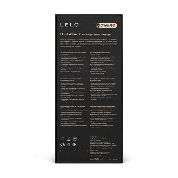 Lelo Loki Wave 2 Vibrating Prostate Massager Black