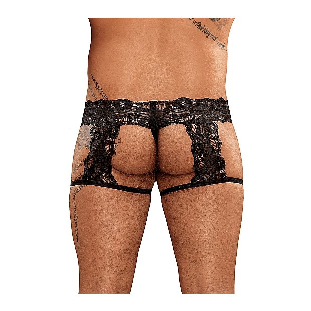 G-String Garter Shorts Black S - XL