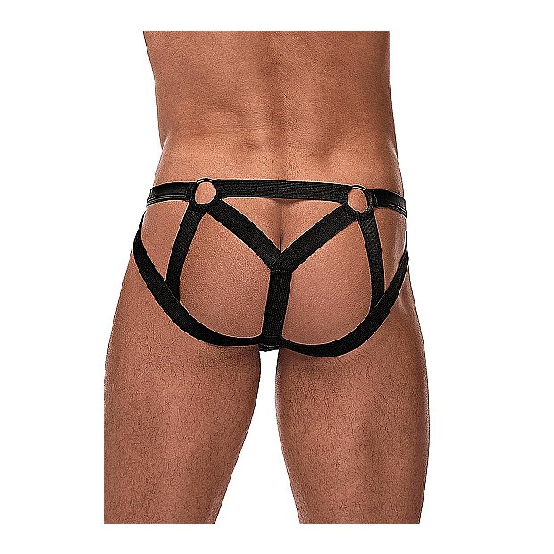 Strappy Ring Jock - Black - S/M