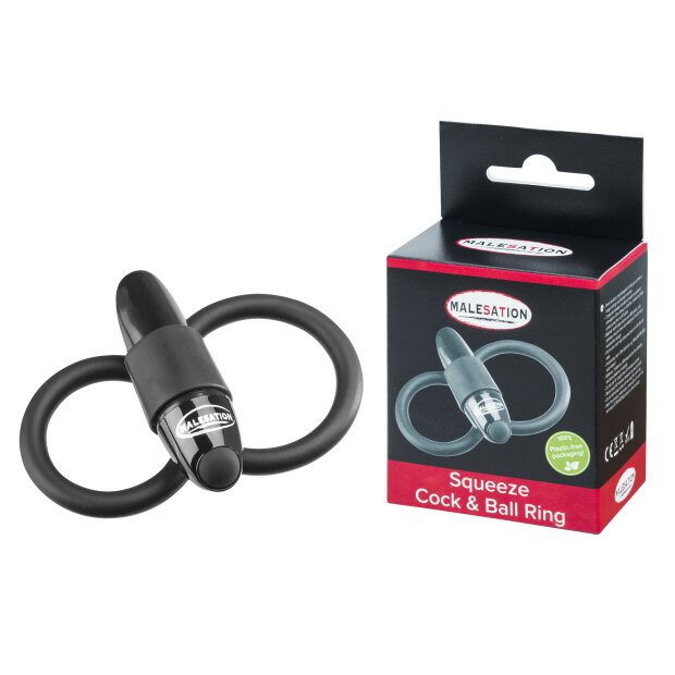 MALESATION Squeeze Cock & Ball Ring (with vibration)