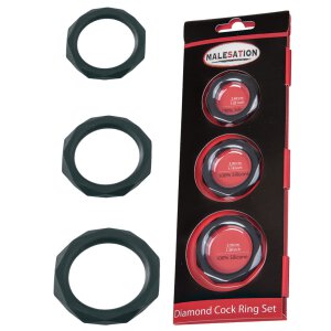 MALESATION Diamond Cock Ring Set