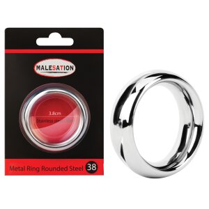 MALESATION Metal Ring Rounded Steel 38