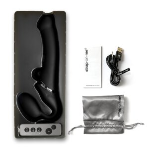 Strap-on-me Vibrating bendable strap-on black L
