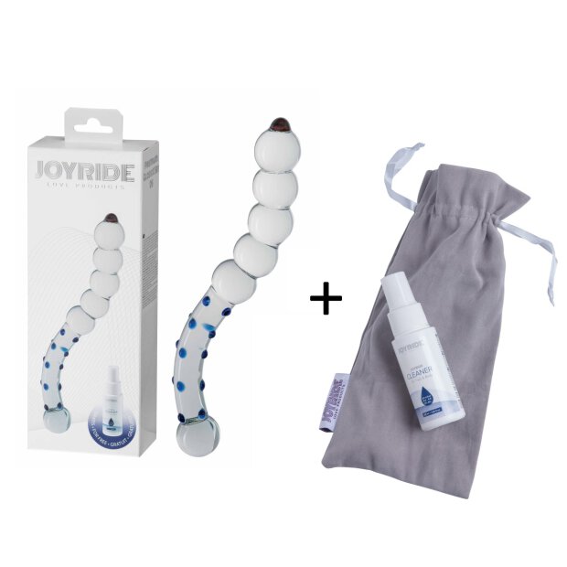 JOYRIDE Premium GlassiX Set 05 transparent, blue 23.5 cm