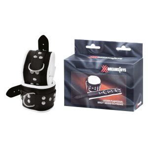 XX-DREAMSTOYS Leather anklet wide white black