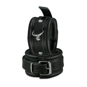 XX-DREAMSTOYS Menottes de pieds en cuir noir