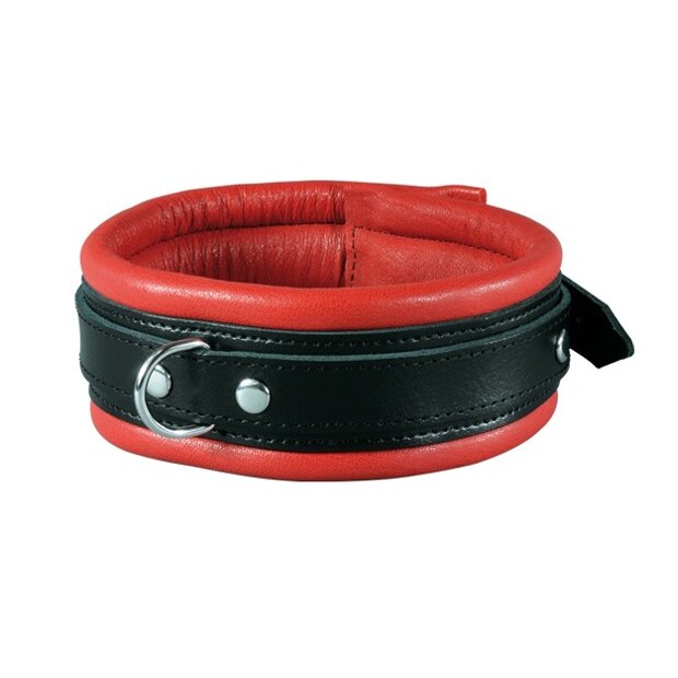XX-DREAMSTOYS Leder Halsfessel rot schwarz