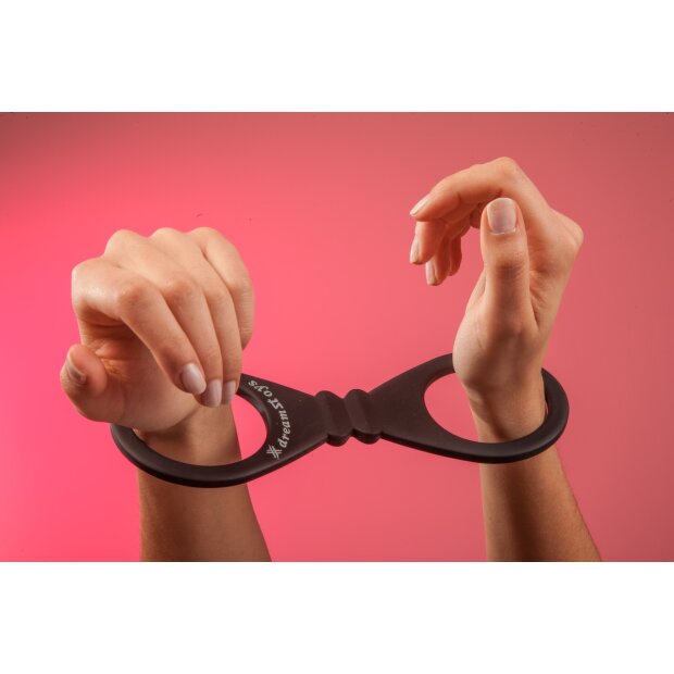 XX-DREAMSTOYS Silikon Handfessel schwarz