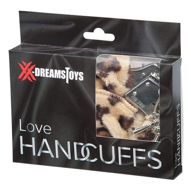 XX-DREAMSTOYS Love handcuffs w. plush leopard