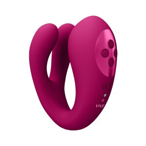 Yoko - Triple Action Vibrator Dual Prongs with Clitoral...