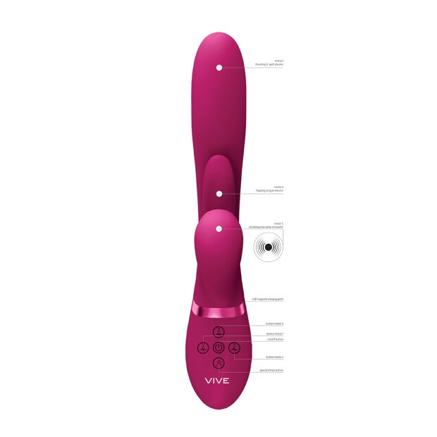 Kura - Thrusting G-Spot Vibrator with Flapping Tongue and Pulse Wave Stimulator