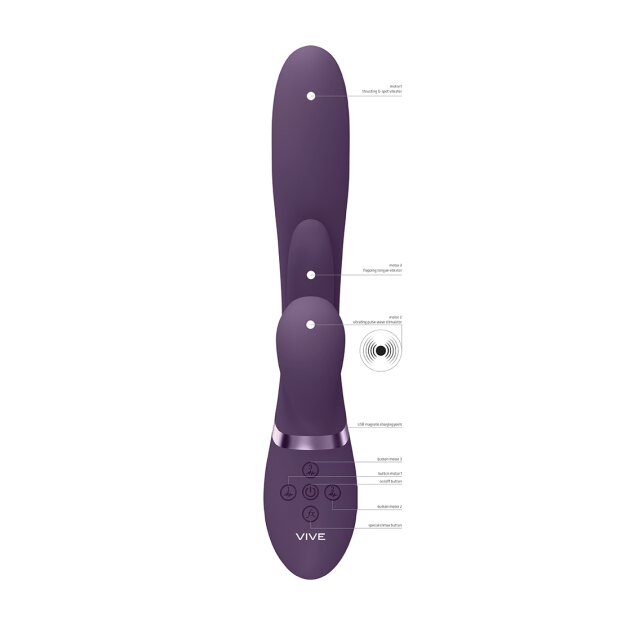 Kura - Thrusting G-Spot Vibrator with Flapping Tongue and Pulse Wave Stimulator