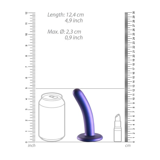 Shots Ouch ! Godemiché point G en silicone souple bleu 12 cm