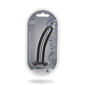 Shots Ouch! Weicher Silikon-G-Punkt-Dildo grau 14,5 cm