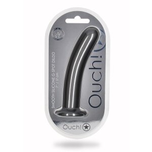 Shots Ouch! Weicher Silikon-G-Punkt-Dildo grau 17 cm