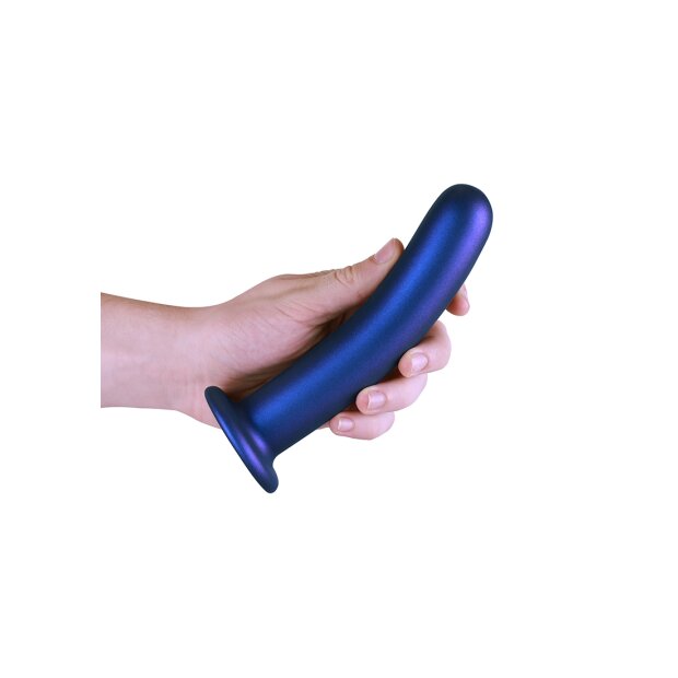 Shots Ouch ! Godemiché point G en silicone souple bleu 17 cm