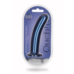 Shots Ouch! Weicher Silikon-G-Punkt-Dildo blau 17 cm