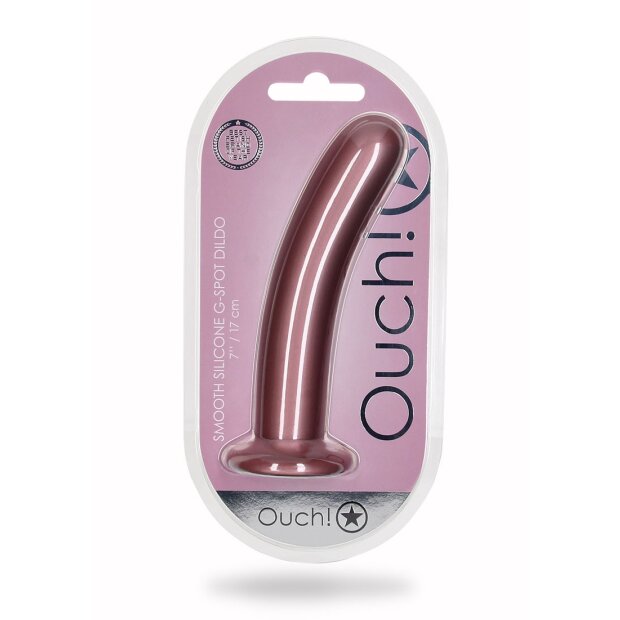 Shots Ouch! Weicher Silikon-G-Punkt-Dildo rosa 17 cm