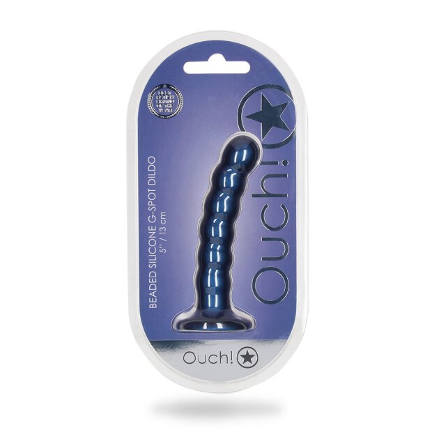 Shots - Ouch! Beaded Silicone G-Spot Dildo - 5 / 13 cm