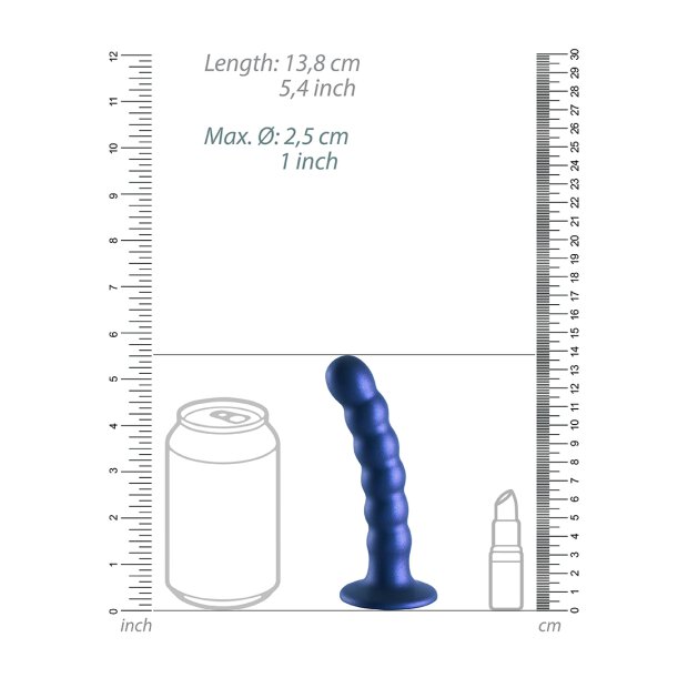 Shots - Ouch! Beaded Silicone G-Spot Dildo - 5 / 13 cm