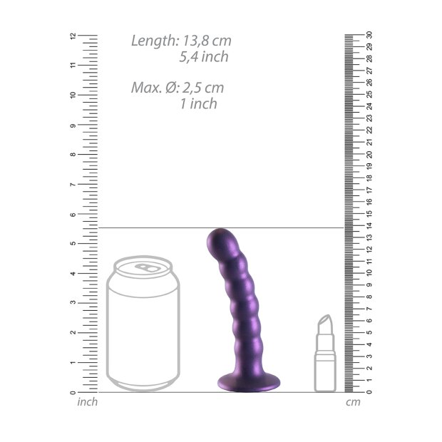 Shots - Ouch! Beaded Silicone G-Spot Dildo - 5 / 13 cm