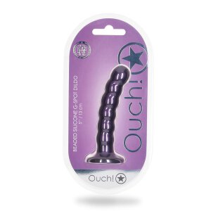 Shots - Ouch! Beaded Silicone G-Spot Dildo - 5 / 13 cm