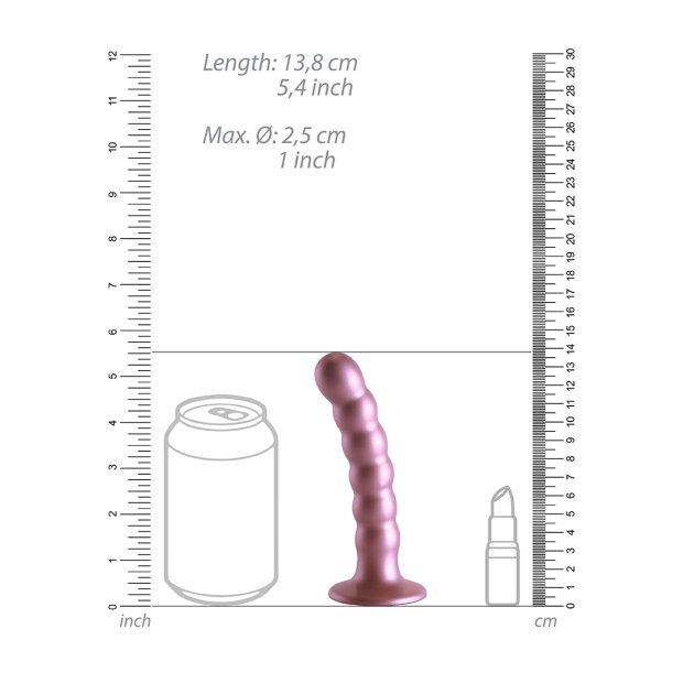 Shots - Ouch! Beaded Silicone G-Spot Dildo - 5 / 13 cm