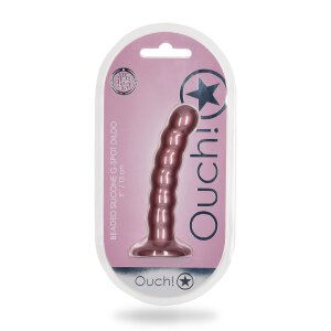 Shots - Ouch! Beaded Silicone G-Spot Dildo - 5 / 13 cm