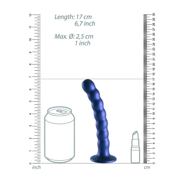 Shots - Ouch! Beaded Silicone G-Spot Dildo - 6,5 / 16,5 cm