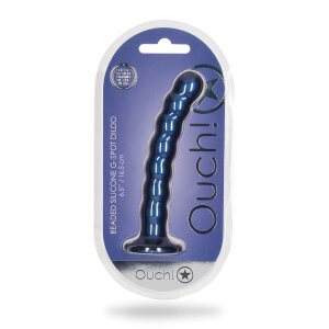 Shots - Ouch! Beaded Silicone G-Spot Dildo - 6,5 / 16,5 cm