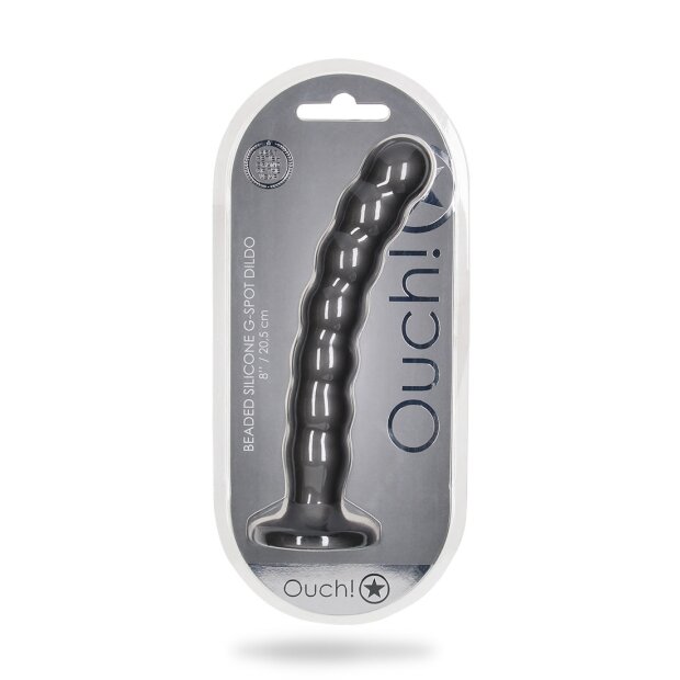 Shots - Ouch! Beaded Silicone G-Spot Dildo - 8 / 20,5 cm