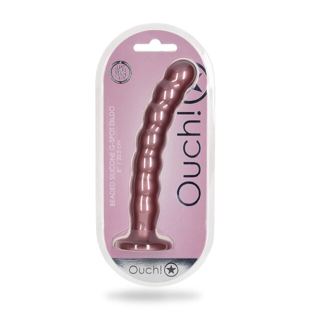 Shots - Ouch! Beaded Silicone G-Spot Dildo - 8 / 20,5 cm
