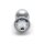 Shots Ouch! Round gemstone anal plug silver large 4 cm