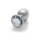 Shots Ouch! Round gemstone anal plug silver large 4 cm