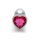 Shots Ouch! Heart Gemstone Anal Plug Silver Pink small 2.7 cm