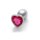 Shots Ouch! Heart Gemstone Anal Plug Silver Pink small 2.7 cm