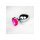 Shots Ouch! Herz Edelstein Anal Plug Silber Rosa mittel 3,4 cm