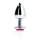 Shots Ouch! Herz Edelstein Anal Plug Silber Rosa mittel 3,4 cm