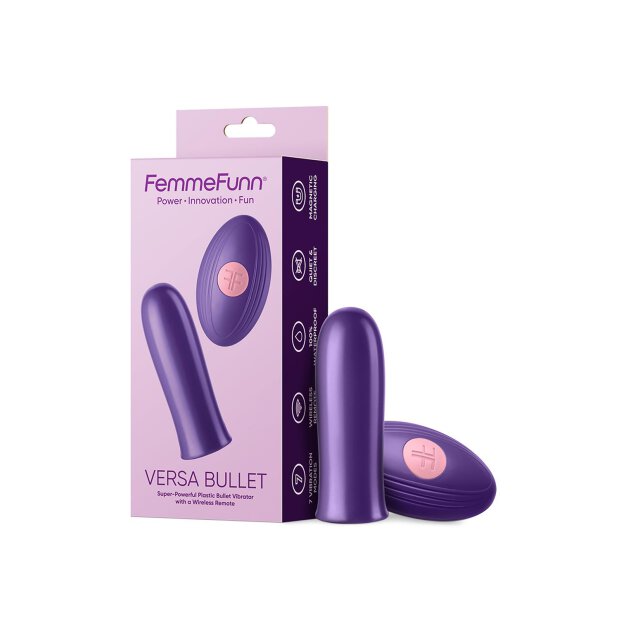 Femmefunn Versa Bullet With Remote Dark Purple