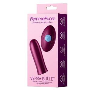 Femmefunn Versa Bullet With Remote Dark Fuchsia