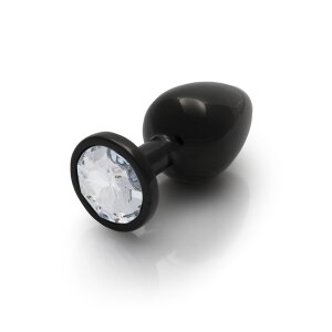 Shots Ouch! Runder Edelstein Anal Plug Schwarz Silber...