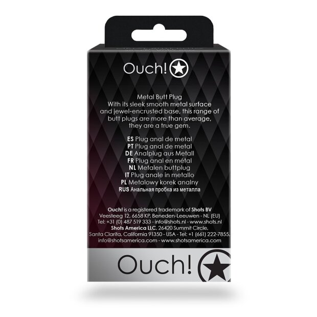 Shots Ouch! Herz Edelstein Anal Plug Schwarz Lila klein 2,7 cm