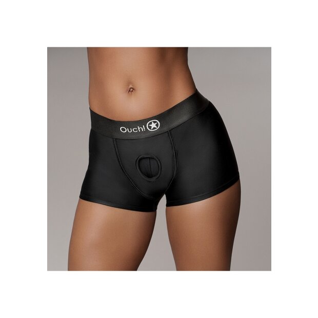 Shots Ouch! Vibrierende Strap-on Boxershorts M/L