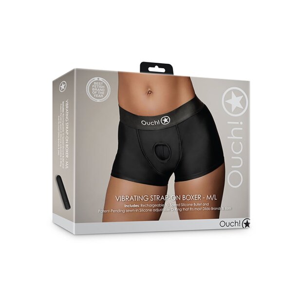Shots Ouch! Vibrierende Strap-on Boxershorts M/L
