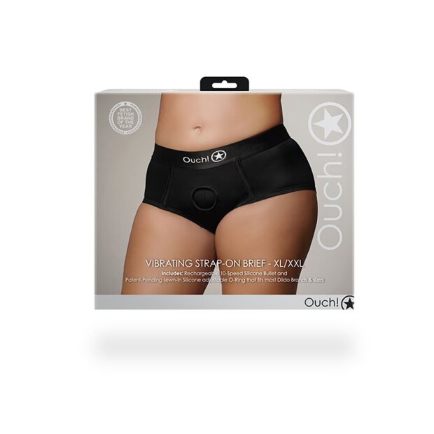 Shots Ouch ! Culotte vibrante strap-on XL/XXL