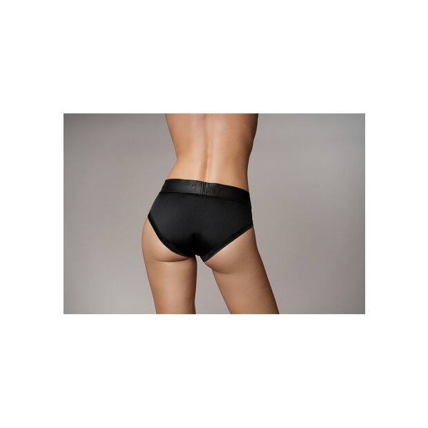 Shots Ouch! Vibrierender Strap-on hochgeschnittener Slip XS/S